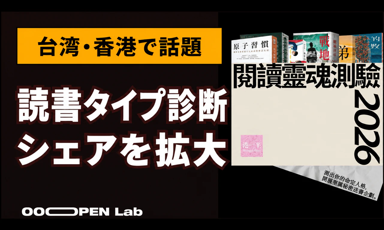 心理テスト - 香港と台湾をまたぐコミュニティの反響！『2026 読書パーソナリティ』は、心理テストで魂に響くブックリストのシェアをどう生んだのか？｜OOOPEN Lab